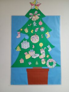 🎅12月の誕生日会と壁画を作りました🎄